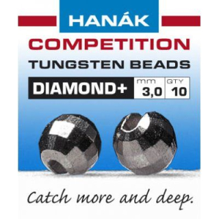 Hanak Tungsten Beads Diamond+ Black Nickel 2,5MM - 0,10G