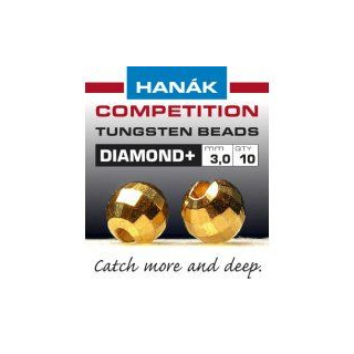 Hanak Tungsten Beads Diamond+ Gold