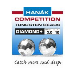 Hanak Tungsten Beads Diamond+ Silver