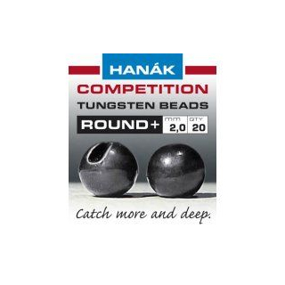 Hanak Tungsten Beads Round+ Black Nickel