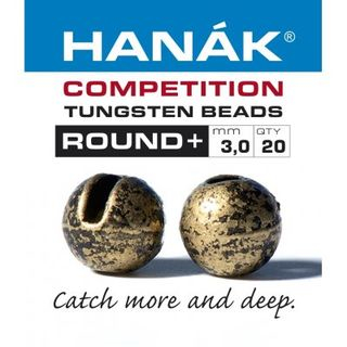 Hanak Tungsten Beads Round+ Bronze
