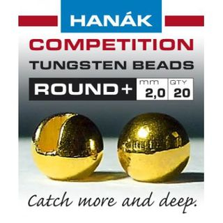 Hanak Tungsten Beads Round+ Gold 2,5MM - 0,11G