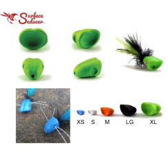 Fish-Skull Surface Seducer Double Barrel Popper Bodies XL Giallo Chartreuse