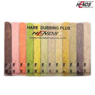 Hends - Hare Dubbing Plus - blended Spectra dubbing Dispenser 12 colours Light