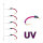 Hegene UV 5er Synth. Quill WB Purple-Red Glitter Head 12