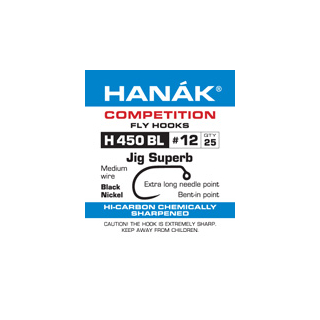 Hooks Hanak Competition Jig Superb Barbless Black Nickel