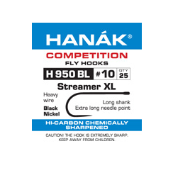 Haken Hanak Competition Streamer XL Schonhaken Black Nickel