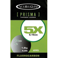 Vision Knotless Tapered Leader Fluorocarbon 3X 0,22mm