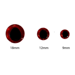 FTS 3D Eyes Silver - Schwarz 4mm