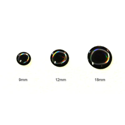 Occhi Tridimensionali FTS Silver - Nero 12mm