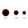FTS 3D Eyes Red - Black 12mm