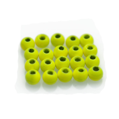 Tungsten Bead Head Fluo Yellow 20 pcs.