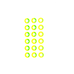 Bauer Fluoreszenz 3D Epoxy Augen White/Yellow 16 mm
