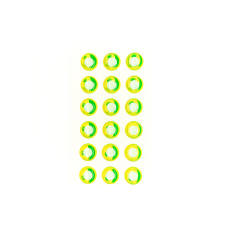 Bauer Fluoreszenz 3D Epoxy Augen White/Chartreuse 16 mm