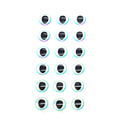 Bauers 3D Epoxy Eyes Luccio Oval Dubbel Pearl 16 mm